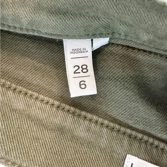 Loft High Rise Kick Crop Jeans in Olive - Picture 2 of 5